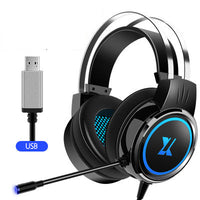 HKM-405587 Wired E-Sports Gaming Headset with Comfortable Over-Ear Design and Integrated Microphone