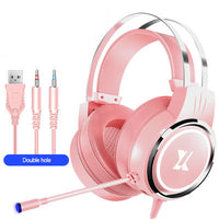HKM-405587 Wired E-Sports Gaming Headset with Comfortable Over-Ear Design and Integrated Microphone