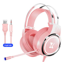 HKM-405587 Wired E-Sports Gaming Headset with Comfortable Over-Ear Design and Integrated Microphone