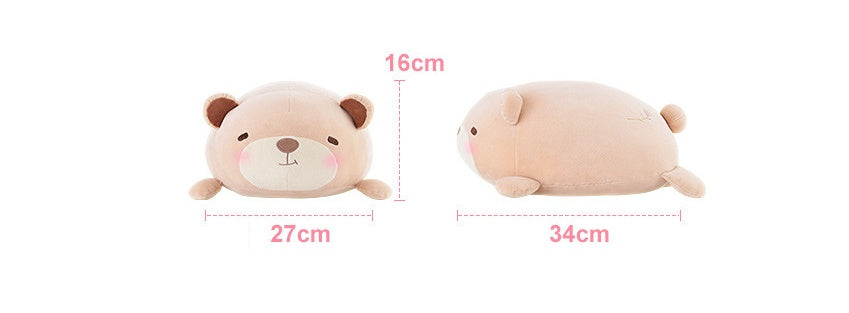 HKM-405651 Bear Plush Down Cotton Pillow for Napping and Relaxation