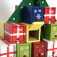 HKM-405651 Wooden Christmas Tree Countdown Calendar with Candy Box Decoration