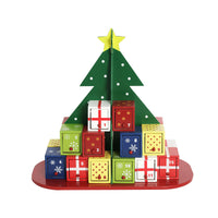 HKM-405651 Wooden Christmas Tree Countdown Calendar with Candy Box Decoration
