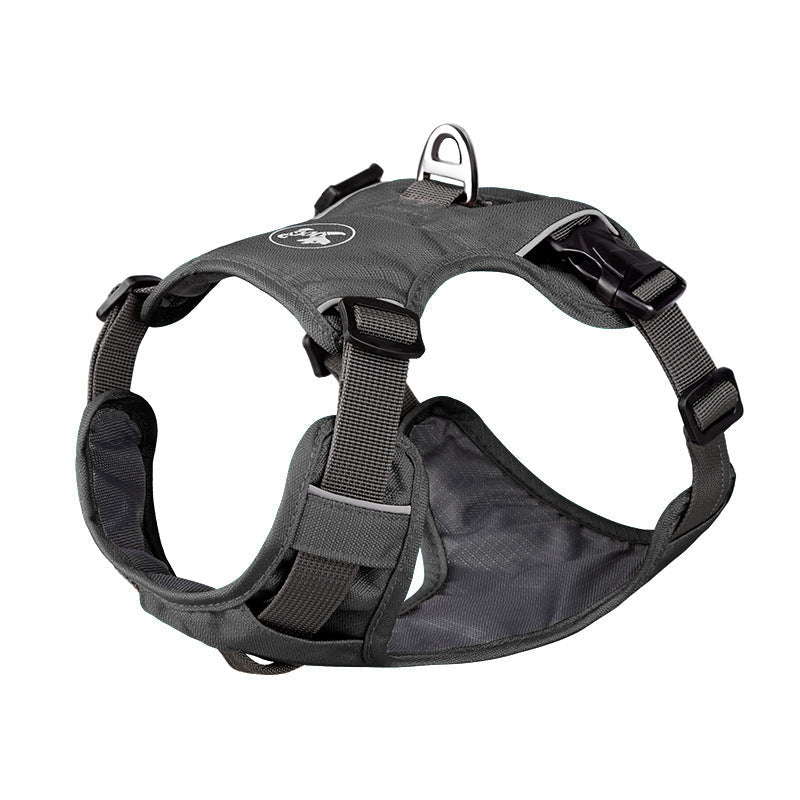 HKM-405715 Large Rainbow Anti-Slip Pet Chest Harness with Traction Rope
