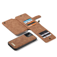 HKM-405779 Apple Compatible Mobile Phone Flip Case - Imitation Leather, Available in Brown, Red, Black