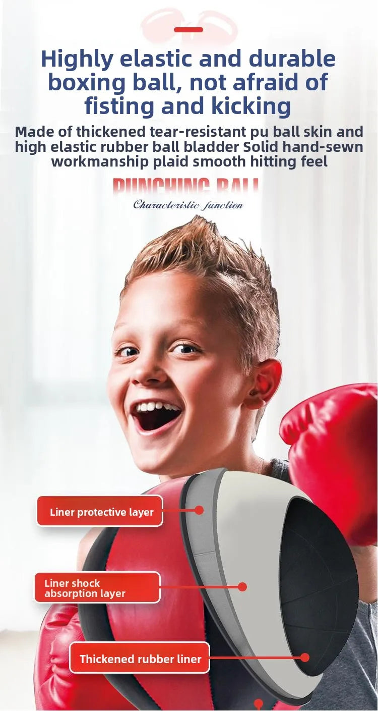 HKM-405779 Desktop Reflective Boxing Ball for Indoor Tabletop Sports Training - Family Interaction & Fun