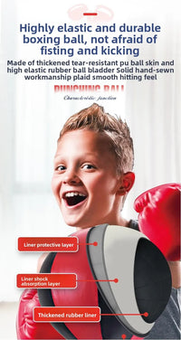 HKM-405779 Desktop Reflective Boxing Ball for Indoor Tabletop Sports Training - Family Interaction & Fun