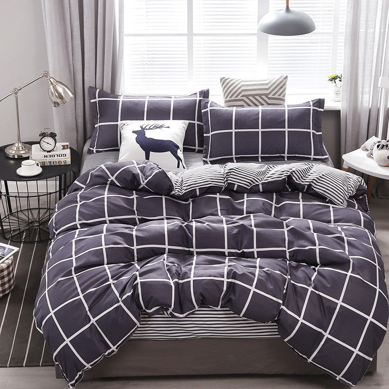 HKM-405843 Bamboo Fiber Polyester Bedding Set with Various Stylish Prints - Three & Four Piece Options