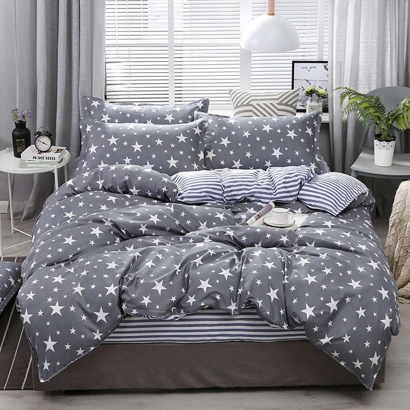 HKM-405843 Bamboo Fiber Polyester Bedding Set with Various Stylish Prints - Three & Four Piece Options