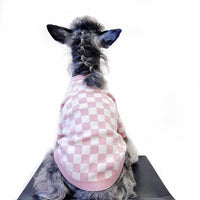 HKM-406099 Girlish Checkerboard Wool Sweater for Dogs