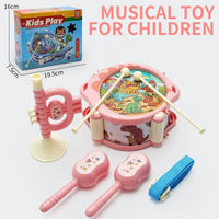 HKM-406099 Parent-Child Interactive Musical Drum Set - Educational Puzzle Toy for Ages 3+