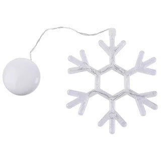 HKM-406291 Battery-Powered Holiday LED Suction Cup Chandelier Lights - Christmas Snowman, Elk, and Star Designs for Window Decor
