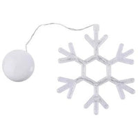 HKM-406291 Battery-Powered Holiday LED Suction Cup Chandelier Lights - Christmas Snowman, Elk, and Star Designs for Window Decor