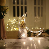HKM-406291 Battery-Powered Holiday LED Suction Cup Chandelier Lights - Christmas Snowman, Elk, and Star Designs for Window Decor