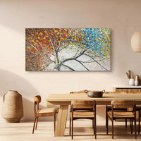 HKM-406611 Handpainted Landscape Oil Painting on Canvas - Modern Abstract Artwork for Home Decor