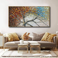 HKM-406611 Handpainted Landscape Oil Painting on Canvas - Modern Abstract Artwork for Home Decor
