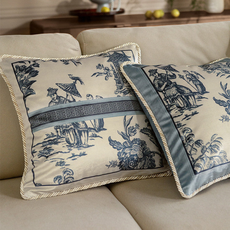 HKM-406675 Fashionable Plush Cushion Cover for Living Room - Printed Design