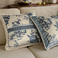 HKM-406675 Fashionable Plush Cushion Cover for Living Room - Printed Design
