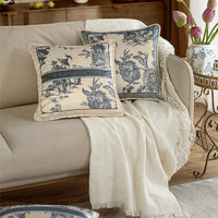 HKM-406675 Fashionable Plush Cushion Cover for Living Room - Printed Design