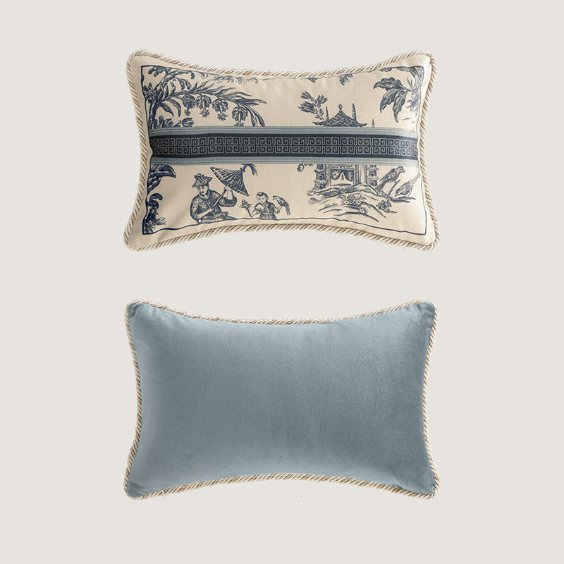 HKM-406675 Fashionable Plush Cushion Cover for Living Room - Printed Design