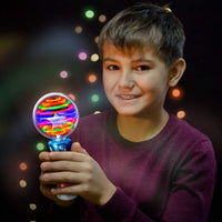 HKM-406675 Light Up Magic Spinning Wand with Colorful LED for Kids - Fun Toy Stick for All Ages