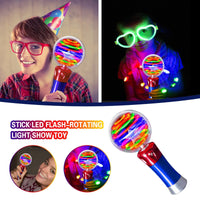 HKM-406675 Light Up Magic Spinning Wand with Colorful LED for Kids - Fun Toy Stick for All Ages