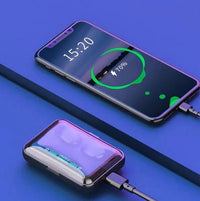 HKM-406739 Bluetooth Headset with Charging Case and Voice Control, Stereo Sound and Multifunctional Features