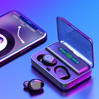 HKM-406739 Bluetooth Headset with Charging Case and Voice Control, Stereo Sound and Multifunctional Features