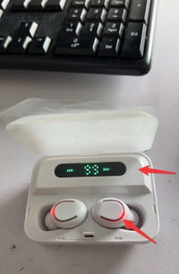 HKM-406739 Bluetooth Headset with Charging Case and Voice Control, Stereo Sound and Multifunctional Features