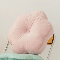 HKM-406739 Plum Blossom Velvet Petal Throw Pillow Cushion - 45x45cm