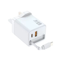 HKM-406931 Flexible PD40W Type-C Charging Plug - Available in Black and White