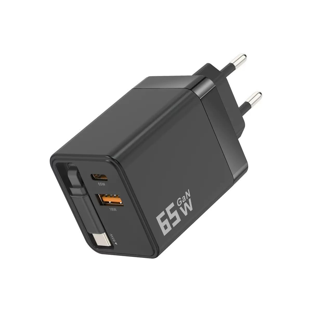 HKM-406931 Flexible PD40W Type-C Charging Plug - Available in Black and White