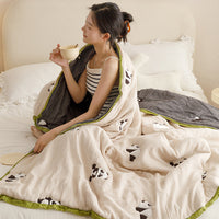 HKM-406995 Cartoon Cloud Double-Layer Cotton Gauze Quilt, Soft and Lightweight, Multiple Sizes Available