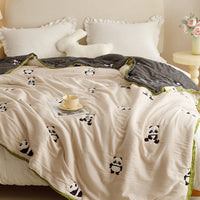 HKM-406995 Cartoon Cloud Double-Layer Cotton Gauze Quilt, Soft and Lightweight, Multiple Sizes Available