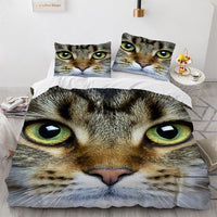 HKM-406995 Cute White Cat Bedding Set for Girls - Duvet Cover, Available in Multiple Sizes