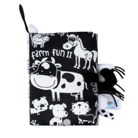 HKM-407251 Soft Cloth Baby Book with Cartoon Animals for Early Learning and Quiet Play, Educational Toy for Ages 4-12