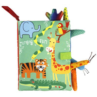 HKM-407251 Soft Cloth Baby Book with Cartoon Animals for Early Learning and Quiet Play, Educational Toy for Ages 4-12