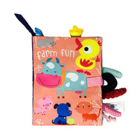 HKM-407251 Soft Cloth Baby Book with Cartoon Animals for Early Learning and Quiet Play, Educational Toy for Ages 4-12