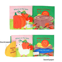 HKM-407251 Soft Cloth Baby Book with Cartoon Animals for Early Learning and Quiet Play, Educational Toy for Ages 4-12