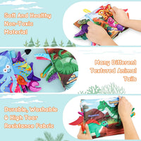 HKM-407251 Soft Cloth Baby Book with Cartoon Animals for Early Learning and Quiet Play, Educational Toy for Ages 4-12