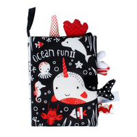 HKM-407251 Soft Cloth Baby Book with Cartoon Animals for Early Learning and Quiet Play, Educational Toy for Ages 4-12