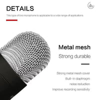 HKM-407379 Condenser Microphone with HD Noise Reduction for Live Broadcast and Recording