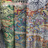 HKM-407507 Antique Style 100D Elastic Printed Women's Woven Dress Fabric - 100% Polyester
