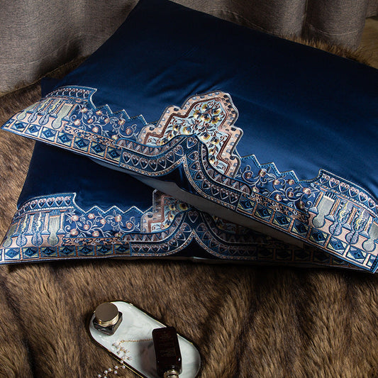 HKM-407507 Luxury Long-Staple Cotton Bedding Set - 4 or 6 Piece for 1.5m, 1.8m, and 2.0m Beds