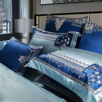 HKM-407507 Luxury Long-Staple Cotton Bedding Set - 4 or 6 Piece for 1.5m, 1.8m, and 2.0m Beds