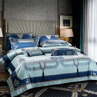 HKM-407507 Luxury Long-Staple Cotton Bedding Set - 4 or 6 Piece for 1.5m, 1.8m, and 2.0m Beds