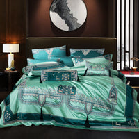 HKM-407507 Luxury Long-Staple Cotton Bedding Set - 4 or 6 Piece for 1.5m, 1.8m, and 2.0m Beds