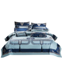 HKM-407507 Luxury Long-Staple Cotton Bedding Set - 4 or 6 Piece for 1.5m, 1.8m, and 2.0m Beds