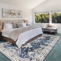 HKM-407571 Geometric Pattern Polyester Fiber Carpet for Modern Living Room and Bedroom, Multiple Sizes Available