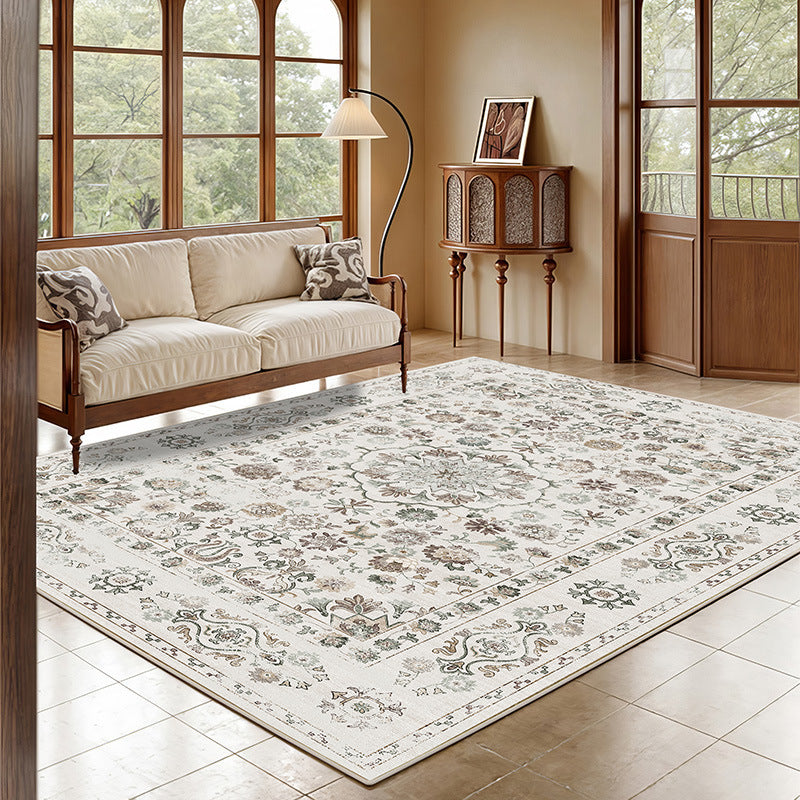 KTX-407571 Geometric Pattern Polyester Fiber Carpet for Modern Living Room and Bedroom, Multiple Sizes Available