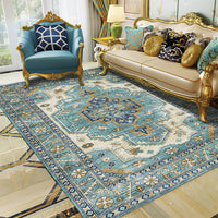 HKM-407571 Geometric Pattern Polyester Fiber Carpet for Modern Living Room and Bedroom, Multiple Sizes Available
